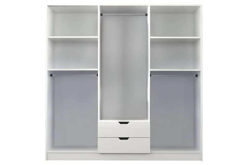 Omrin Garderobe 180x180 cm - Matt Hvit - Oppbevaring - Garderober & garderobesystem
