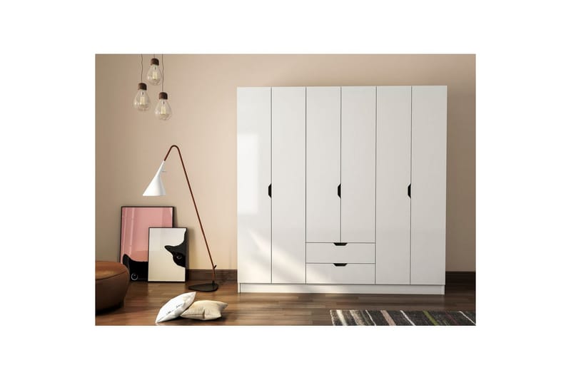Omrin Garderobe 180x180 cm - Matt Hvit - Oppbevaring - Garderober & garderobesystem
