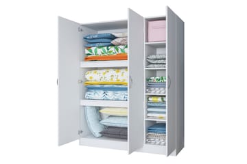 Ostin Garderobe 55x145 cm - Hvit - Oppbevaring - Garderober & garderobesystem