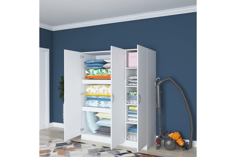 Ostin Garderobe 55x145 cm - Hvit - Oppbevaring - Garderober & garderobesystem