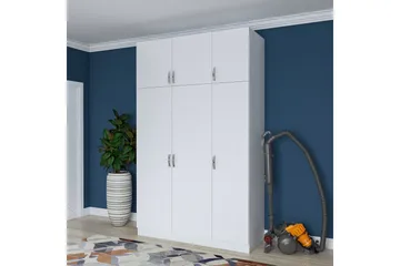 Ostin Garderobe 6 Skap 55x145 cm - Hvit - Oppbevaring - Garderober & garderobesystem