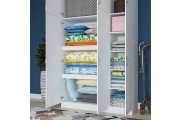 Ostin Garderobe 6 Skap 55x145 cm - Hvit - Oppbevaring - Garderober & garderobesystem