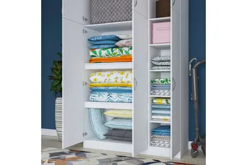 Ostin Garderobe 6 Skap 55x145 cm - Hvit - Oppbevaring - Garderober & garderobesystem