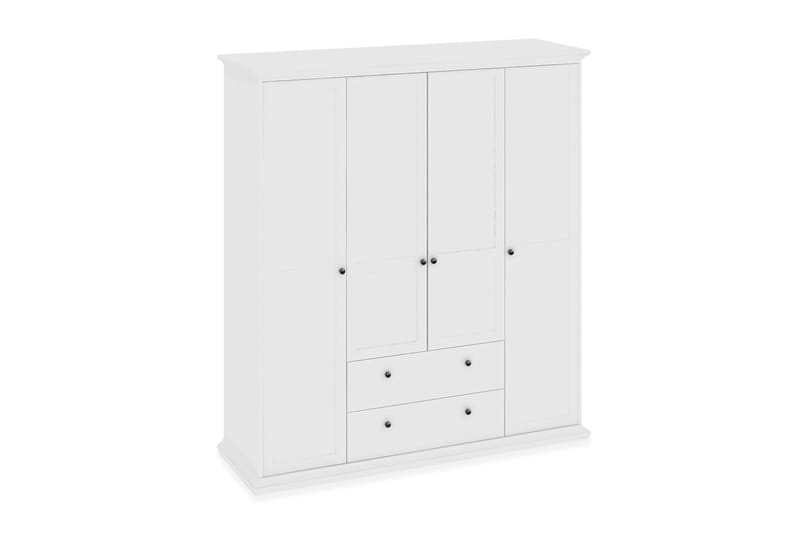 Paris garderobe 181 cm 4 dører 2 skuffer