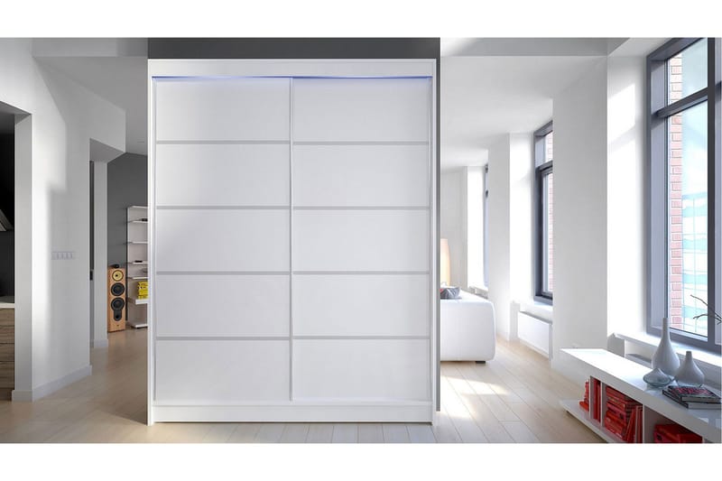 Pickering Garderobe 150x200 cm - Hvit - Oppbevaring - Garderober & garderobesystem