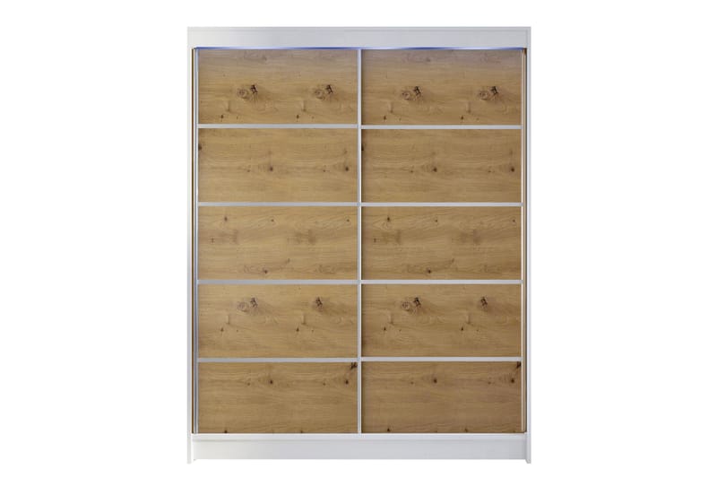 Pickering Garderobe 150x200 cm - Hvit/Brun - Oppbevaring - Garderober & garderobesystem