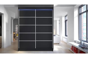 Pickering Garderobe 150x200 cm - Svart - Oppbevaring - Garderober & garderobesystem
