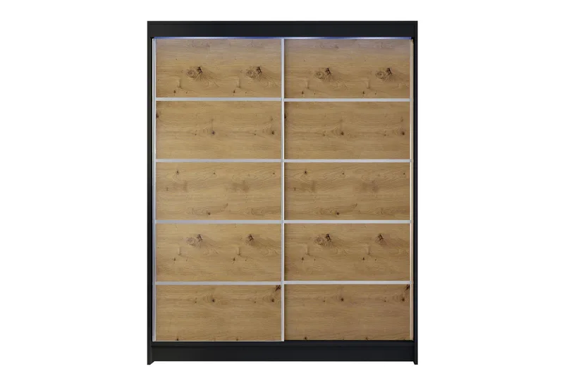 Pickering Garderobe 150x200 cm, Svart/Brun