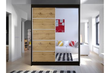 Pickering Garderobeskap 150 cm i Lyst Tre - Svart|Hvit|Brun - Oppbevaring - Garderober & garderobesystem