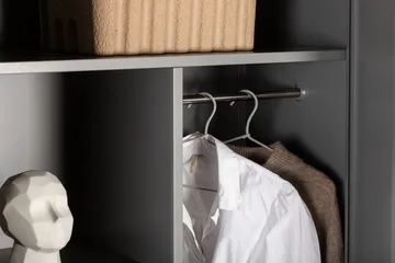 Piring Garderobe 85x45x183 cm - Lys grå - Oppbevaring - Garderober & garderobesystem