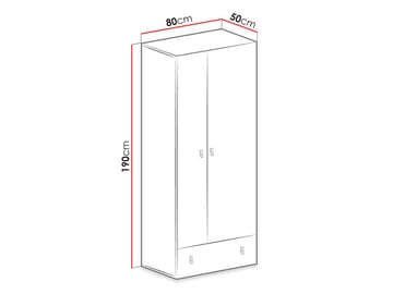 Planeta Garderobeskap 80 cm - Oppbevaring - Garderober & garderobesystem