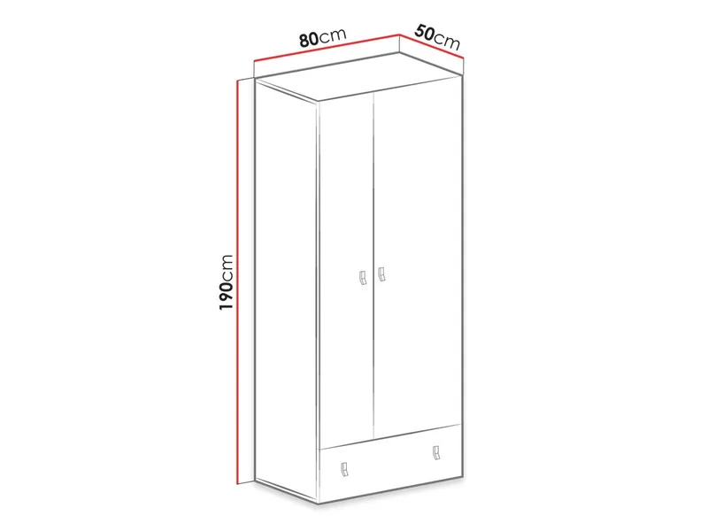 Planeta Garderobeskap 80 cm - Oppbevaring - Garderober & garderobesystem