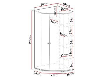 Planeta Garderobeskap 90 cm - Oppbevaring - Garderober & garderobesystem - Garderobeskap