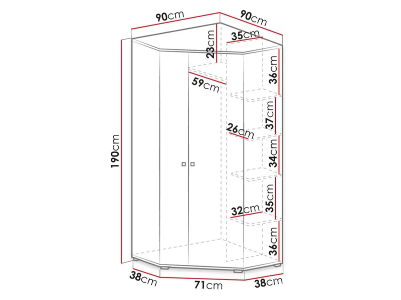 Planeta Garderobeskap 90 cm - Oppbevaring - Garderober & garderobesystem - Garderobeskap