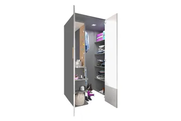 Pok Garderobe 130x93x193 cm - Oppbevaring - Garderober & garderobesystem