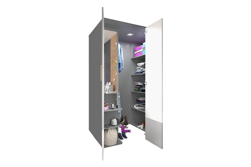 Pok Garderobe 130x93x193 cm - Oppbevaring - Garderober & garderobesystem