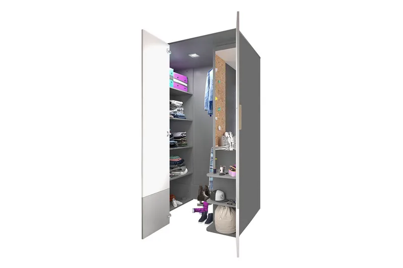 Pok Garderobe 130x93x193 cm - Oppbevaring - Garderober & garderobesystem