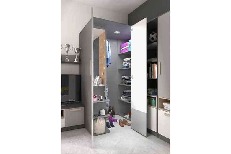 Pok Garderobe 130x93x193 cm - Oppbevaring - Garderober & garderobesystem