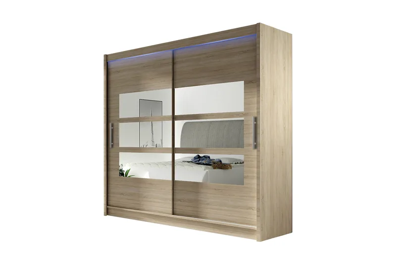 Prag Garderobe 180x57x215 cm, Beige