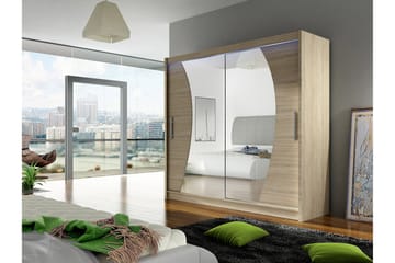 Prag Garderobe 180x57x215 cm - Beige|Hvit - Oppbevaring - Garderober & garderobesystem
