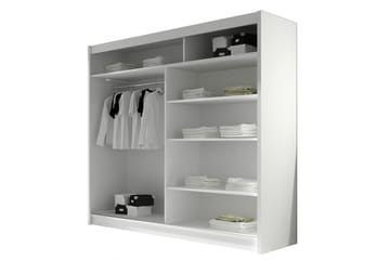 Prag Garderobe 180x57x215 cm - Beige|Hvit - Oppbevaring - Garderober & garderobesystem