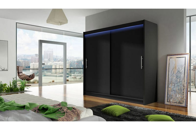 Prag Garderobe 180x57x215 cm - Hvit - Oppbevaring - Garderober & garderobesystem