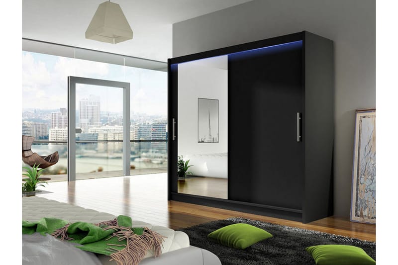 Prag Garderobe 180x57x215 cm - Hvit - Oppbevaring - Garderober & garderobesystem