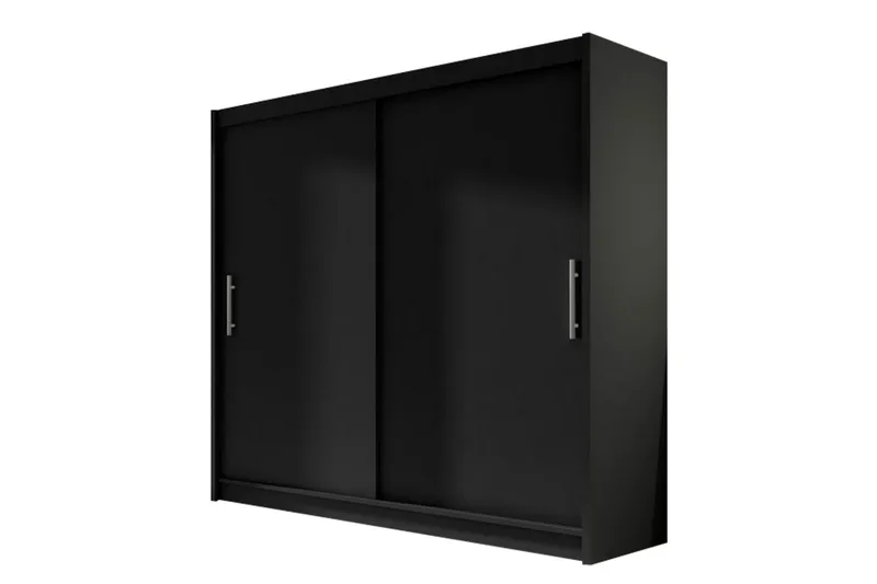 Prag Garderobe Skyvedører, Svart