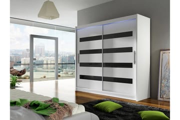 Prag Garderobeskap med Oppbevaring 180x215 cm i Tre - Hvit - Oppbevaring - Garderober & garderobesystem