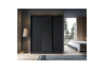 Prescco Garderobe 120x220 cm - Svart - Oppbevaring - Garderober & garderobesystem