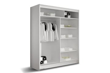 Presto Garderobe 58x150 cm - Hvit/Svart - Oppbevaring - Garderober & garderobesystem