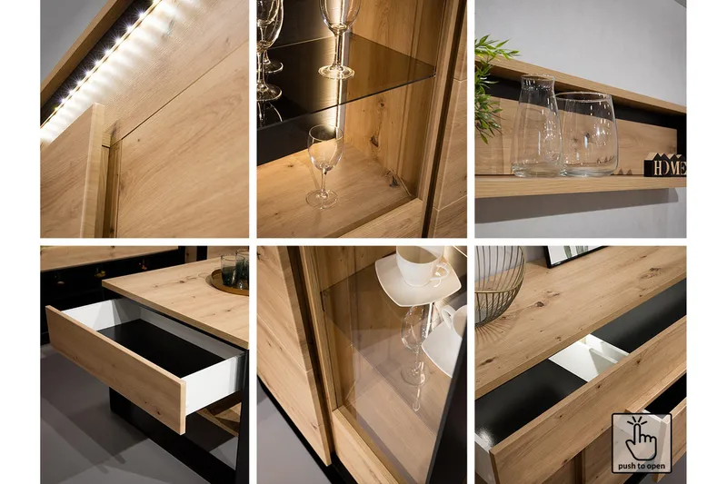 Quant Garderobe 41x60 cm - Eik/Svart - Oppbevaring - Garderober & garderobesystem