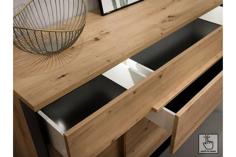 Quant Garderobe 41x60 cm - Eik/Svart - Oppbevaring - Garderober & garderobesystem