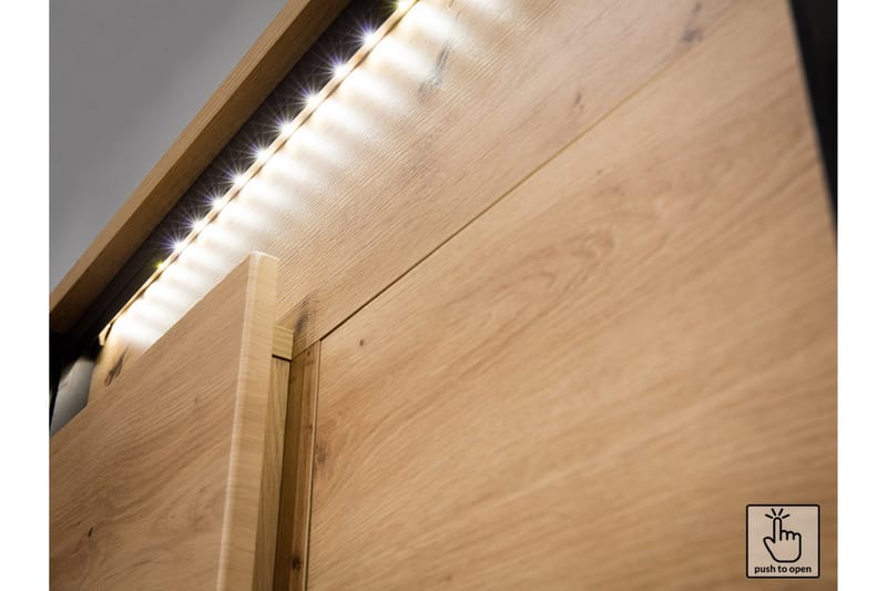 Quant Garderobe 50x95 cm - Eik/Svart - Oppbevaring - Garderober & garderobesystem