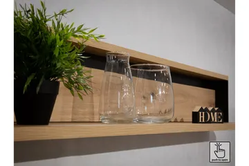 Quant Garderobe 50x95 cm - Eik/Svart - Oppbevaring - Garderober & garderobesystem
