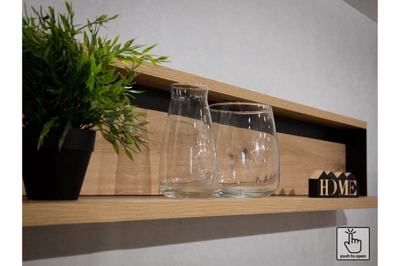 Quant Garderobe 50x95 cm - Eik/Svart - Oppbevaring - Garderober & garderobesystem