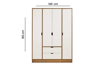 Ranko Garderobe 140x182 cm - Multifarget - Oppbevaring - Garderober & garderobesystem