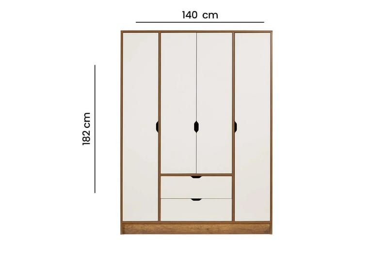 Ranko Garderobe 140x182 cm - Multifarget - Oppbevaring - Garderober & garderobesystem
