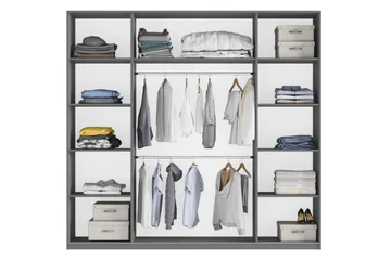 Rhodes Garderobe 225x65x244 cm - Oppbevaring - Garderober & garderobesystem