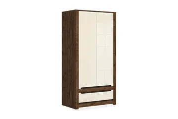 Ruso Garderobe 104x205 cm - Tre/natur|Hvit - Oppbevaring - Garderober & garderobesystem
