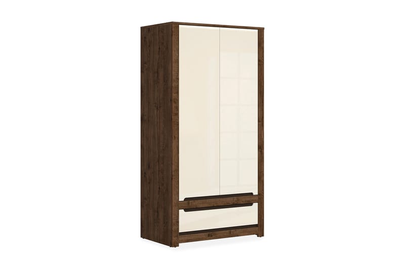 Ruso Garderobe 104x205 cm - Tre/natur|Hvit - Oppbevaring - Garderober & garderobesystem