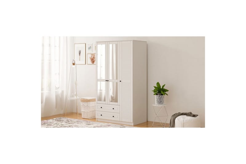 Rynric Garderobe 105x184 cm - Matt Hvit - Oppbevaring - Garderober & garderobesystem