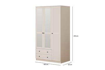 Rynric Garderobe 105x210 cm - Matt Hvit - Oppbevaring - Garderober & garderobesystem
