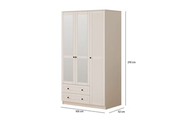Rynric Garderobe 105x210 cm - Matt Hvit - Oppbevaring - Garderober & garderobesystem