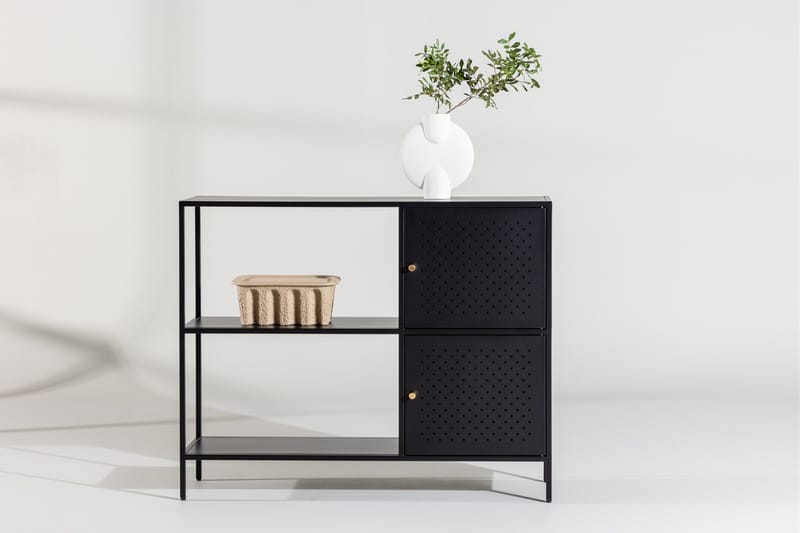 Salta Garderobe 100x75 cm - Svart - Oppbevaring - Oppbevaringsmøbler - Sideboard & skjenk