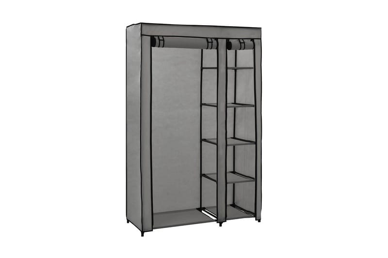 Sammenleggbar garderobe grå 110x45x175 cm stoff - Garderobeskap - Garderober & garderobesystem
