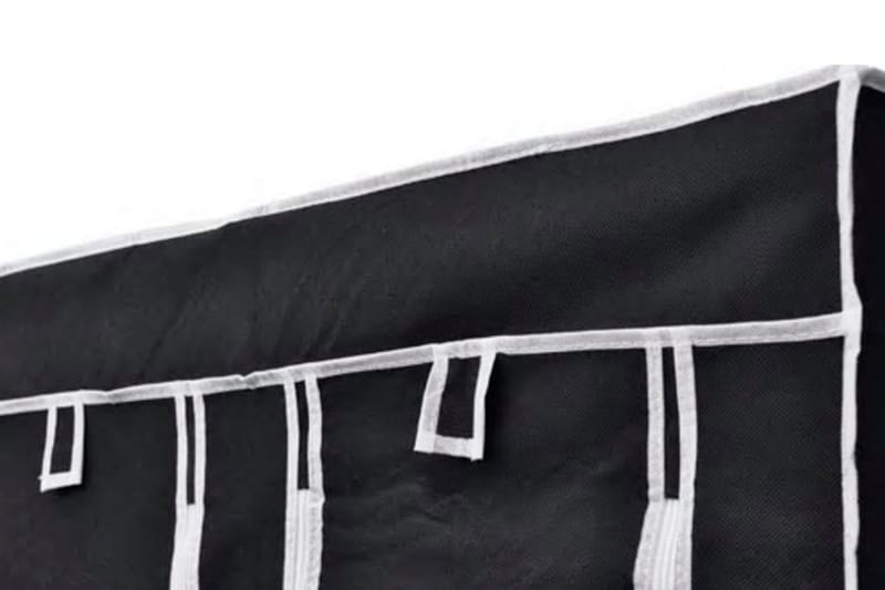 Sammenleggbar garderobe svart 110 x 45 x 175 cm - Svart - Garderober & garderobesystem - Garderobeskap