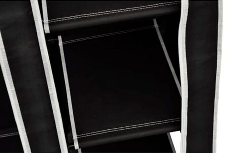 Sammenleggbar garderobe svart 110 x 45 x 175 cm - Svart - Garderober & garderobesystem - Garderobeskap