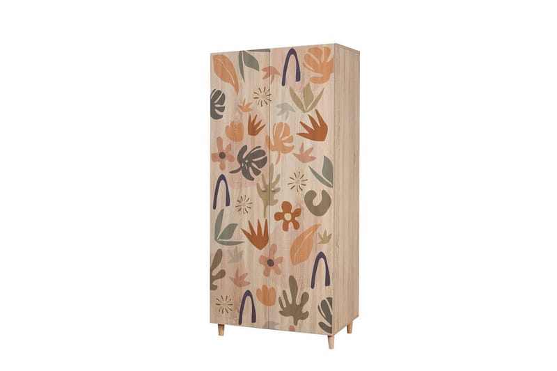Selalesi Garderobe 90x192 cm - Natur - Oppbevaring - Garderober & garderobesystem