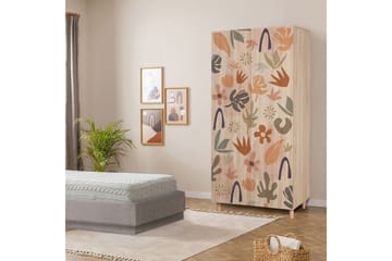 Selalesi Garderobe 90x192 cm - Natur - Oppbevaring - Garderober & garderobesystem